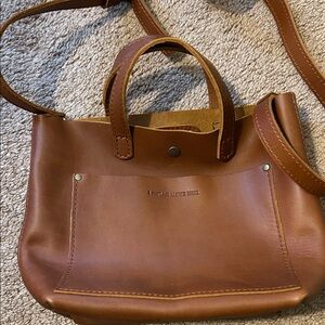 Portland Leather Brown Leather Shoulder Tote